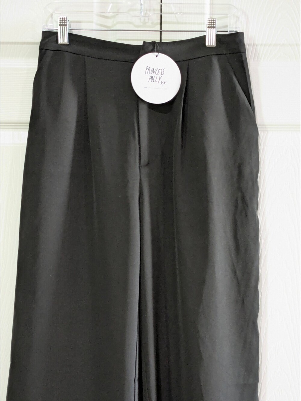Princess Polly Women's Briana Wide Leg Black Dress Pants Trousers, Size 6, New - Picture 5 of 14